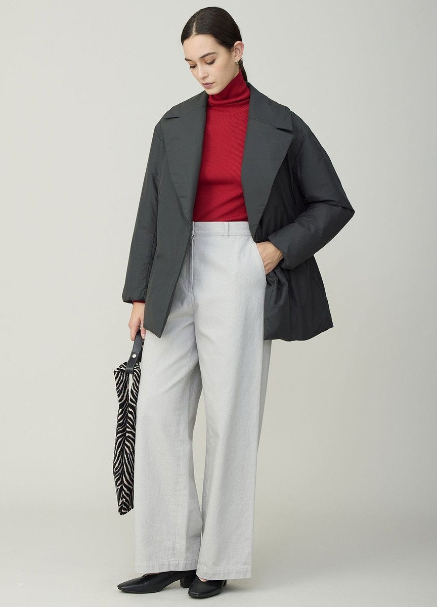 定番袖口設計高領針織衫